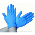 Guantes de nitrilo de examen médico azul desechable